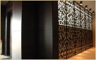 Designers Consortium backlit floral cutout panels