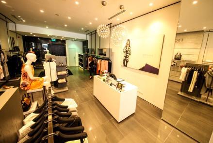 Escada boutique checkout area