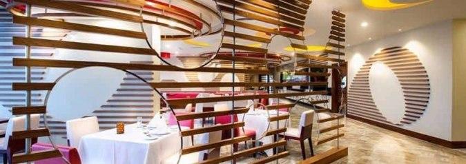 Ghaya Grand Hotel custom wood-slat partition detail