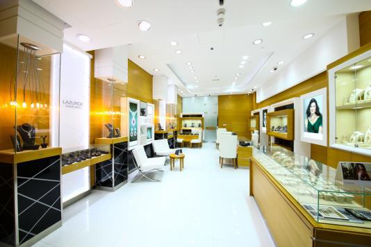 L'Azurde jewelry display casework