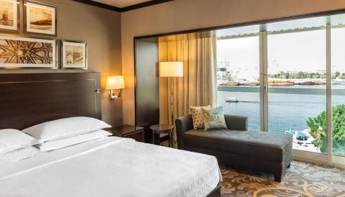 Sheraton Dubai Creek suite with marina view